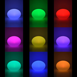 lampe à poser ovale multicolore