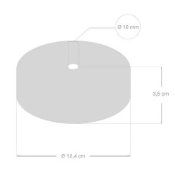 Rosace de plafond en cuir camel