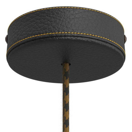 Pavillon en cuir noir