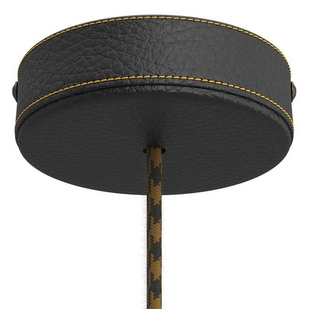 Pavillon en cuir noir