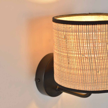 Applique murale métal noir