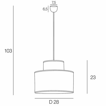 Suspension à motif