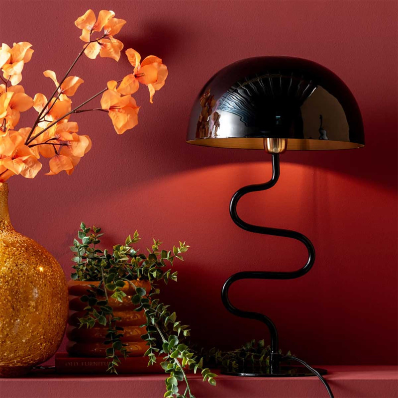 Lampe torsadée noire