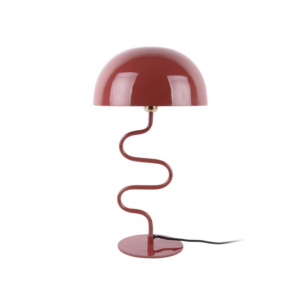 Lampe émaillée rouge à poser