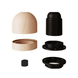 douille electrique en bois