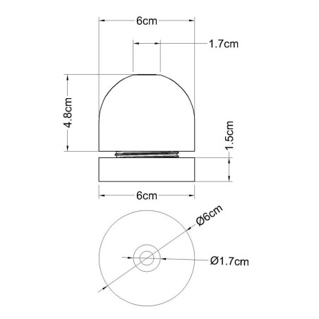 Douille E27 cylindrique en bois avec abat-jour