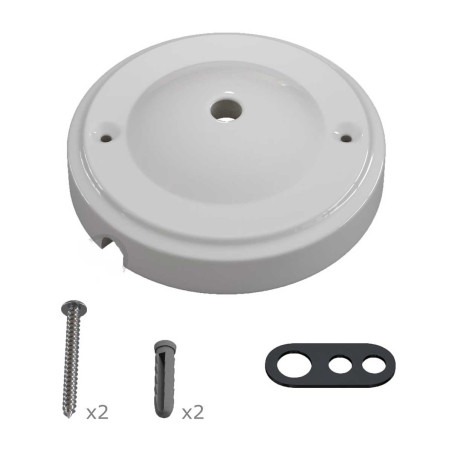 Pavillon en porcelaine blanche pour suspension