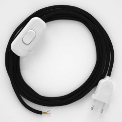 Cordon rond noir pour lampe