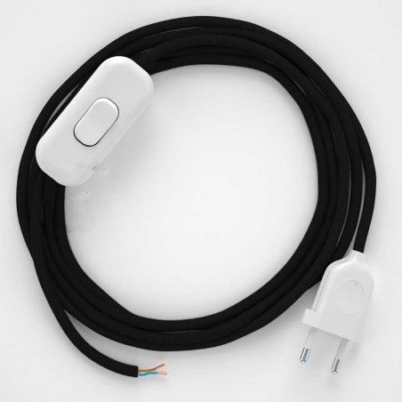 Cordon rond noir pour lampe