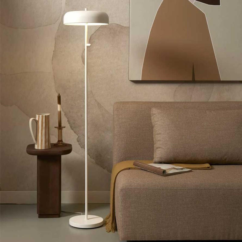 Lampadaire Porto blanc en métal