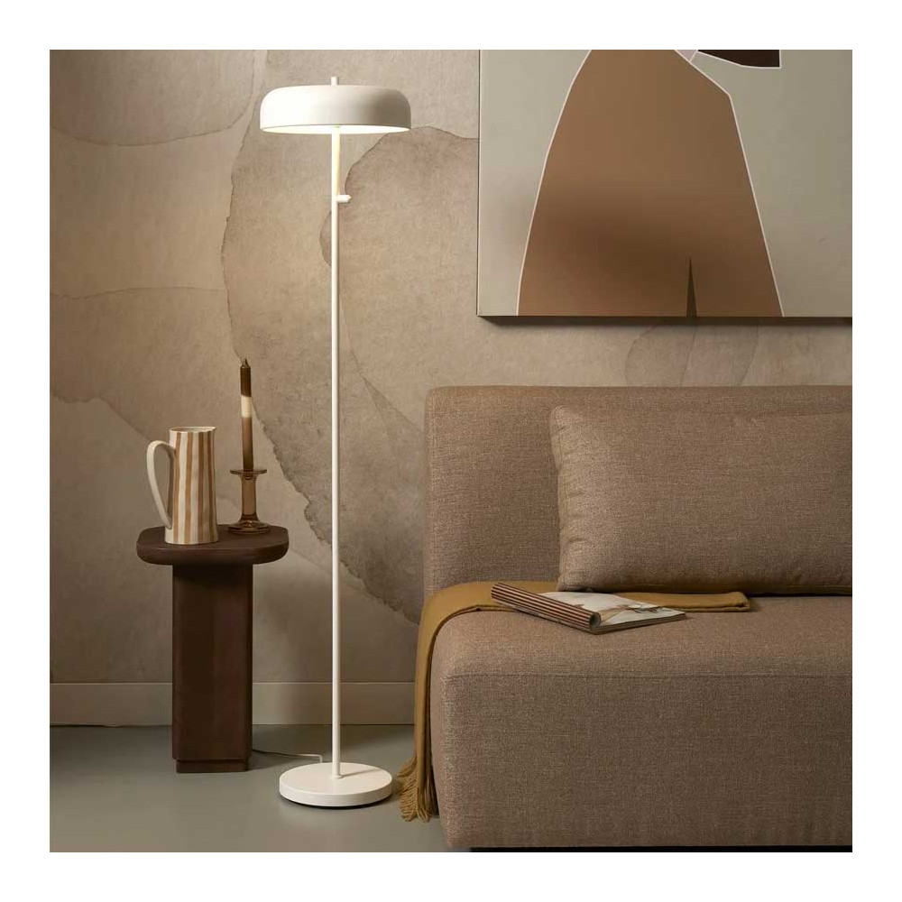 Lampadaire Porto blanc en métal