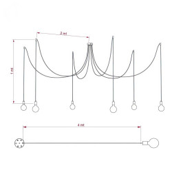 Creative cables - Rosace encastrable au plafond avec 1 trou