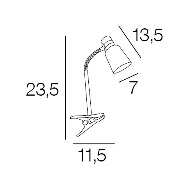 Lampe à Pince LED Briloner – Dimmable, Pivotante, Magnétique – Blanc