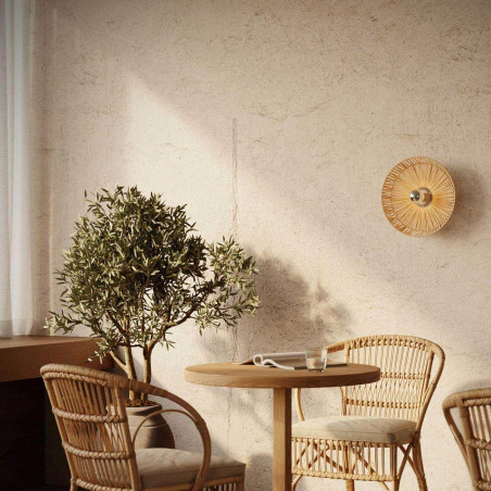 Applique murale ou plafonnier en raphia
