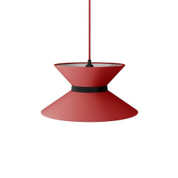Abat-jour pour suspension sablier rouge et gris