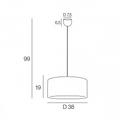 Suspension ronde naturelle