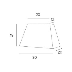 Abat jour rectangulaire beige L30cm