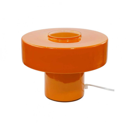 Lampe orange en verre