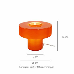 Lampe en verre foza