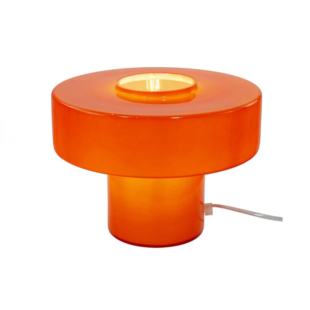 Lampe orange en verre foza