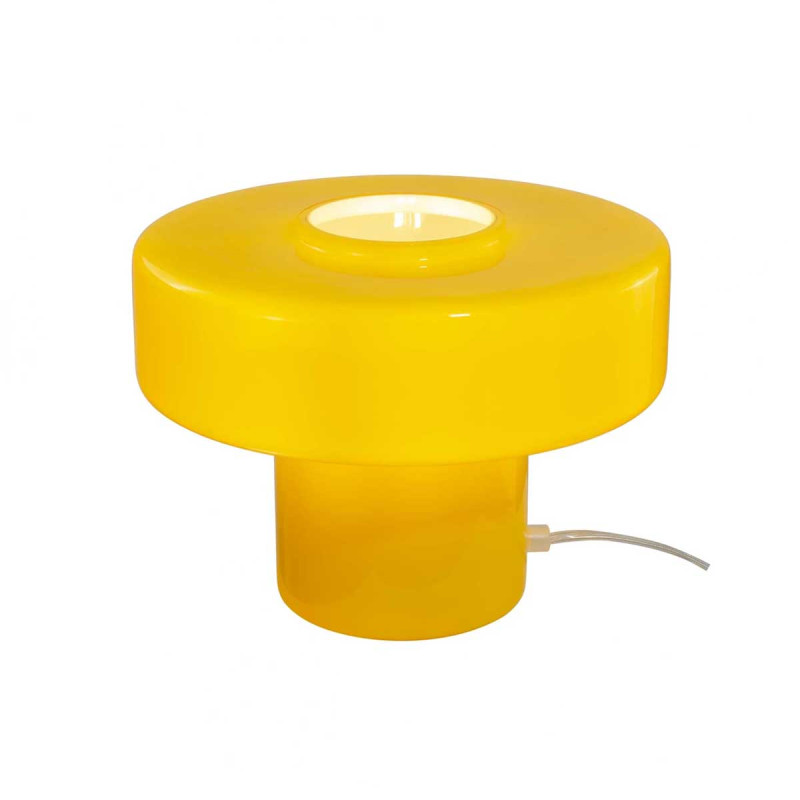 Lampe en verre jaune