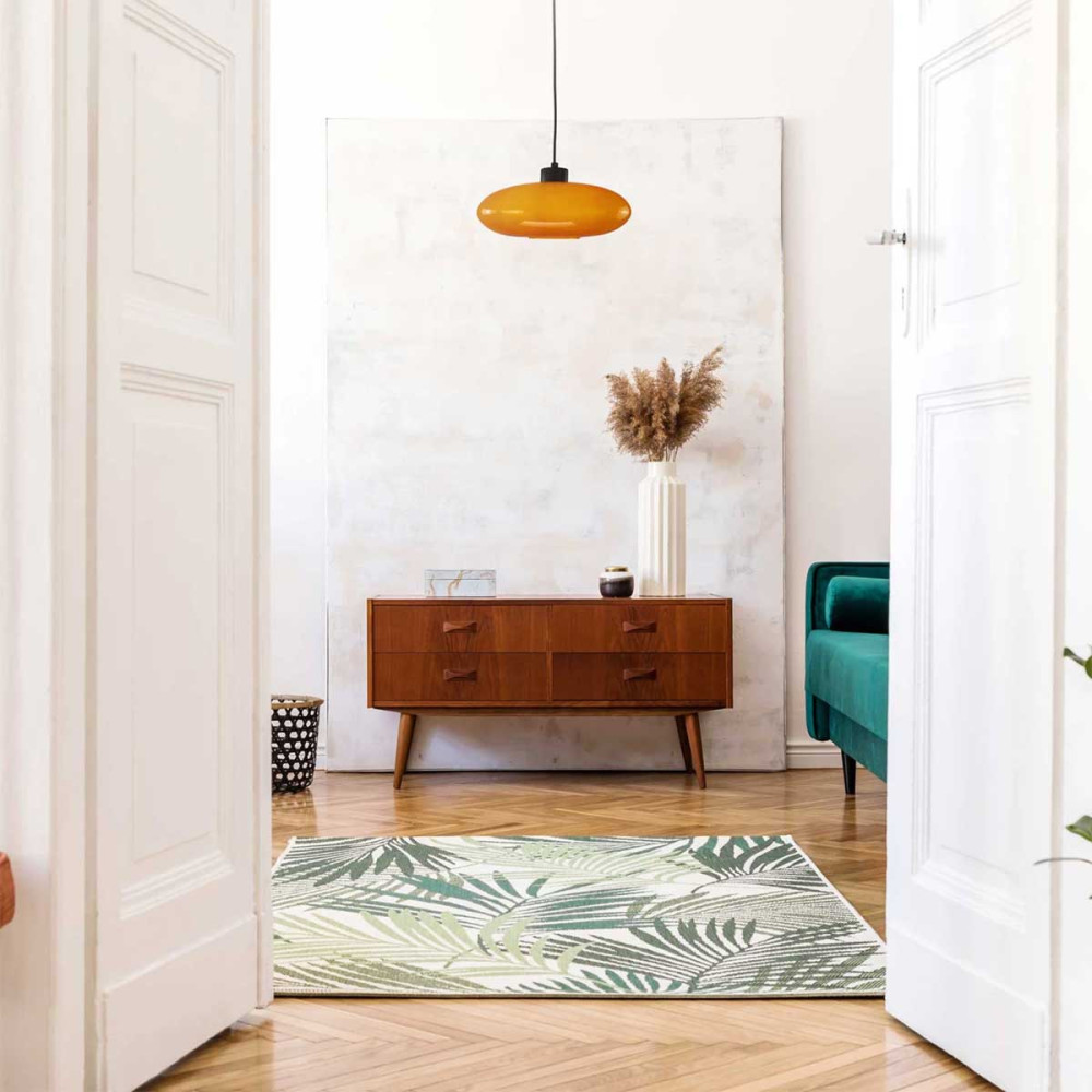 Suspension en verre orange