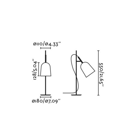 Lampe à poser dimensions