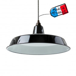 Suspension industrielle noire 45cm