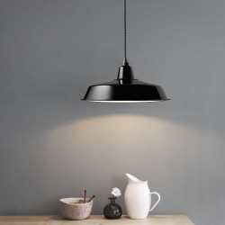 grande suspension industrielle noire