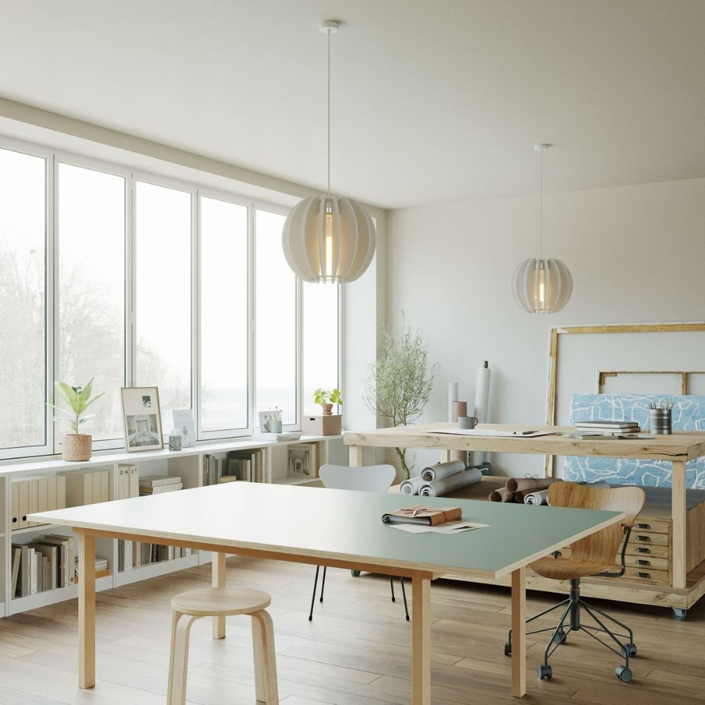 Suspension intérieur elliptique blanc