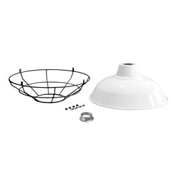 suspension lampe blanche métal