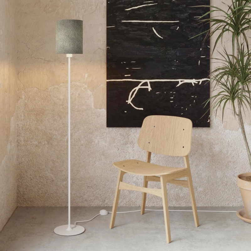 Abat jour conique gris pour lampe