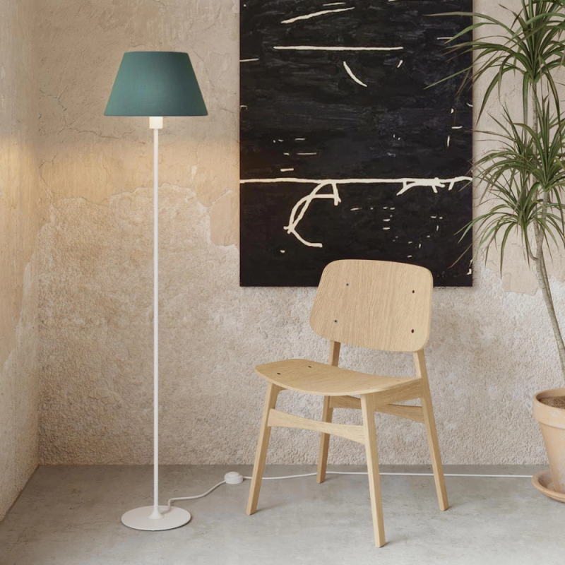 Abat jour bleu canard lampe