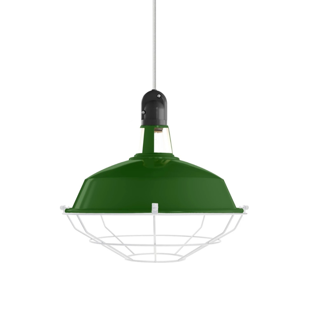 abat jour vert métal