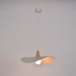 suspension ovale blanche déco