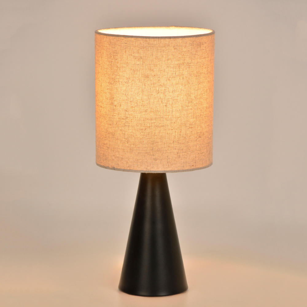 lampe tactile noire et beige