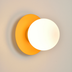 applique lampe jaune moutarde