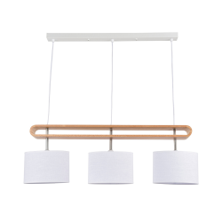 suspension blanche bois