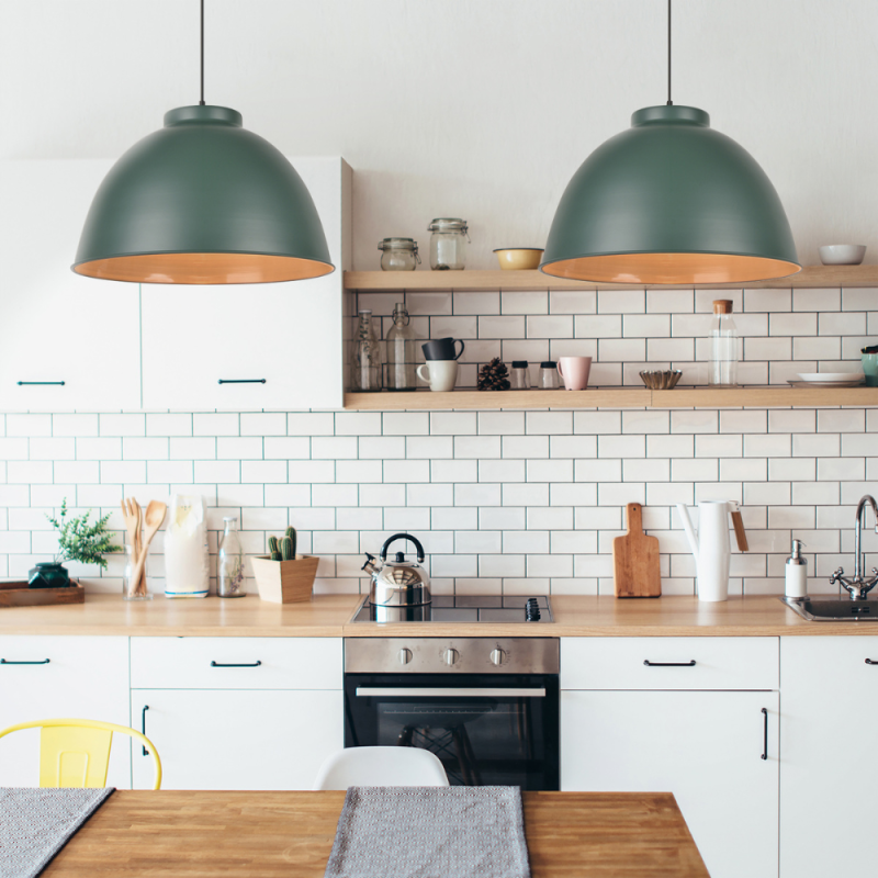 Suspension ronde métal salon