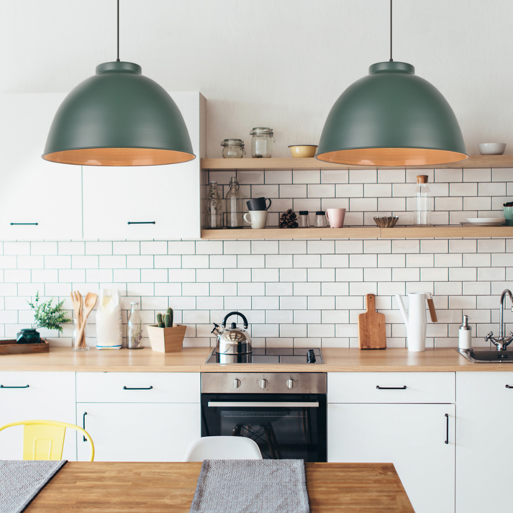 Suspension ronde métal salon