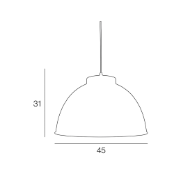 Suspension dôme tendance dimensions