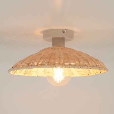 Plafonnier rotin artisanal