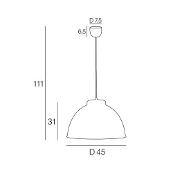 suspension métal mat