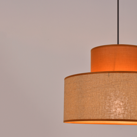 Suspension cylindrique matière naturelle