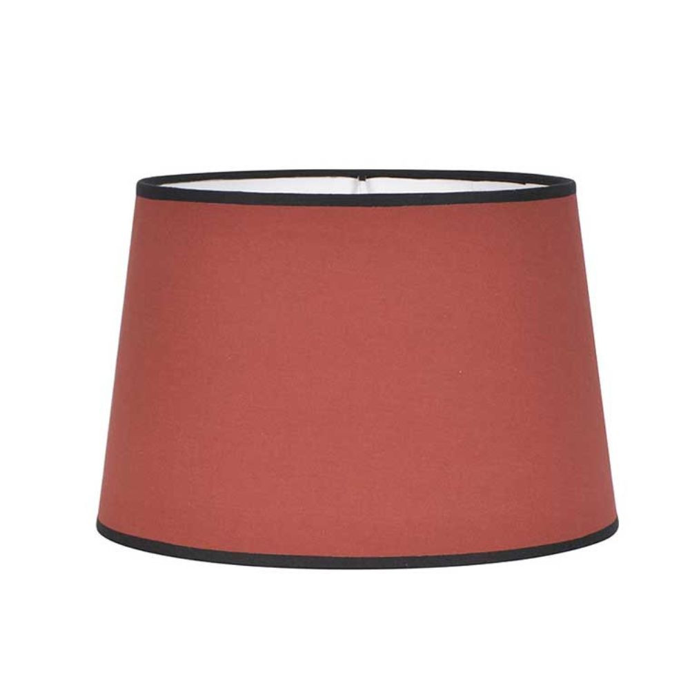 Abat-jour conique large terracotta