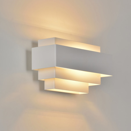 Applique mural métal blanche