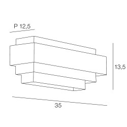 Applique 2L escalier – dimensions pratiques