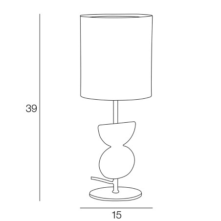 Dimensions lampe pied géométrique noir