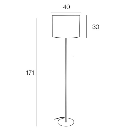Lampadaire cylindre – détails et mesures