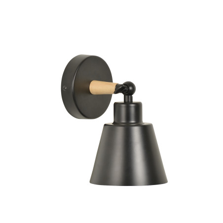 Applique d'intérieur abat-jour conique noir